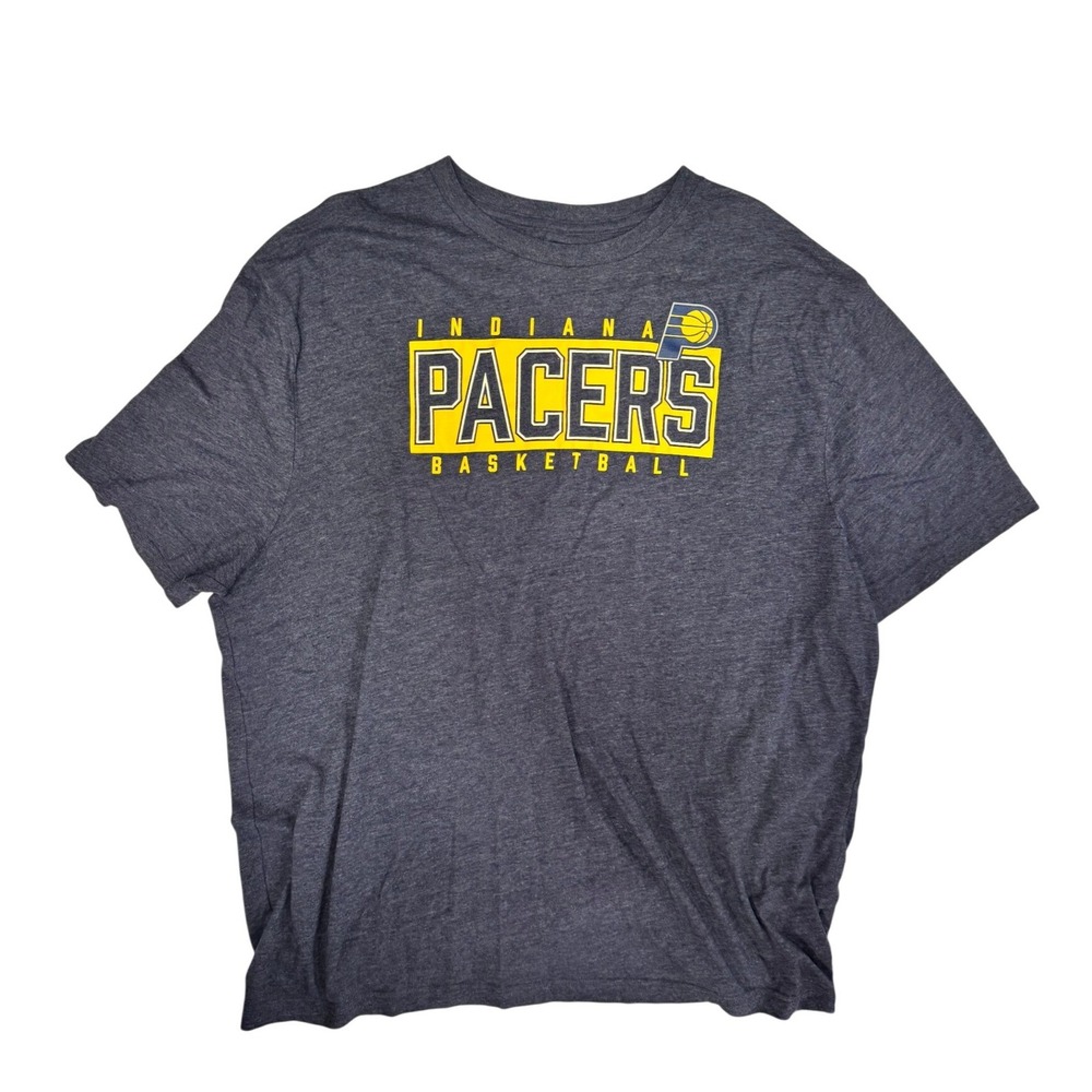 NBA Indiana Pacers Basketball Graphic T-Shirt Mens 2XL Charcoal Gray Heather